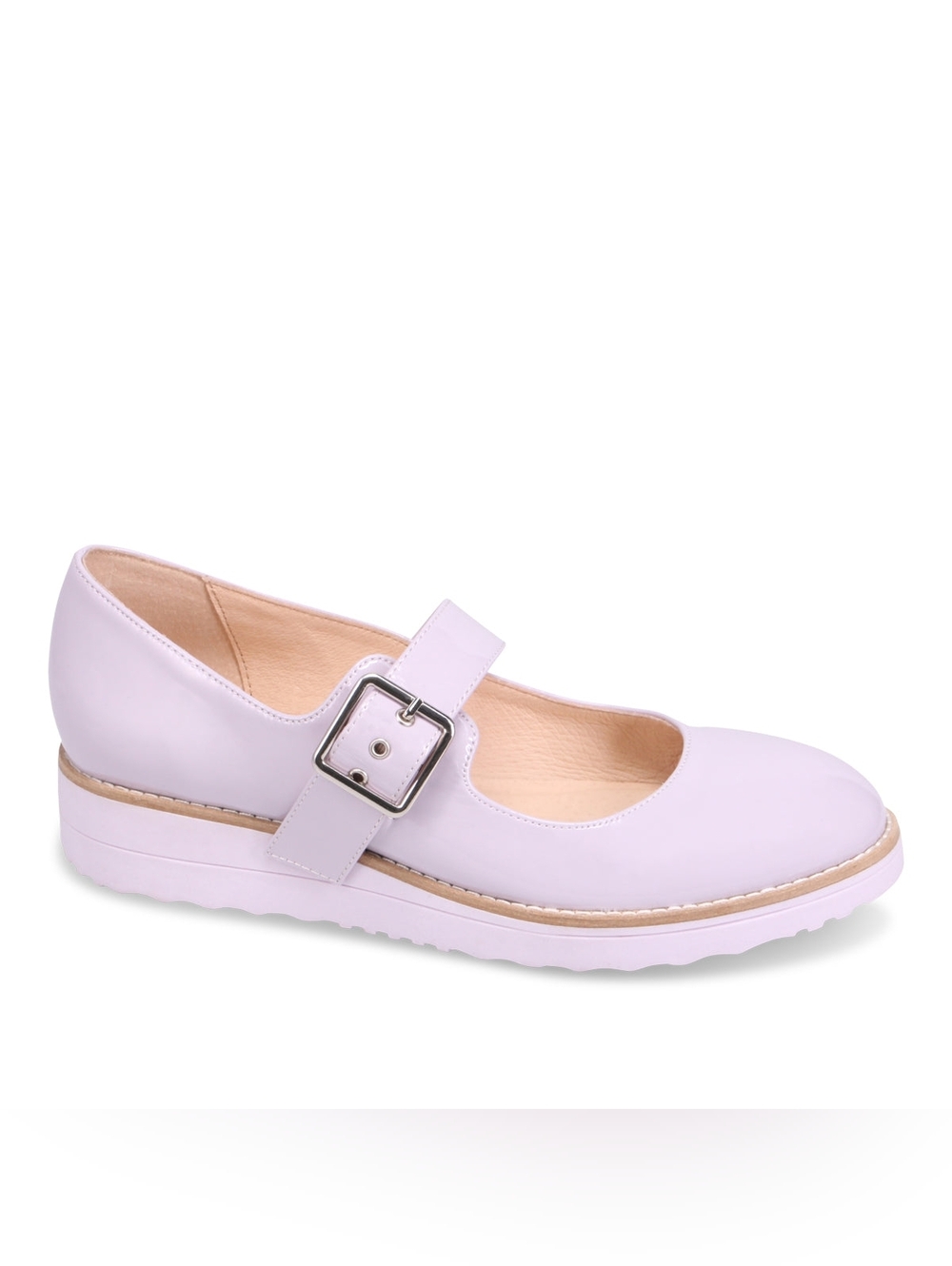 Women’s Lavender Mary Jane Platfomed Wedge with Buckle Strap
